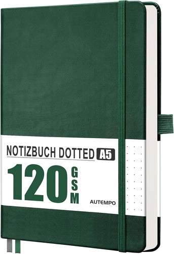 Notizbuch dotted 120g - notizbuch, a5