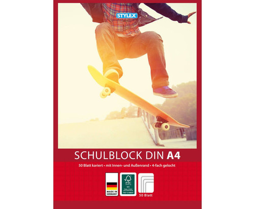 Stylex schulblock din - din, a4