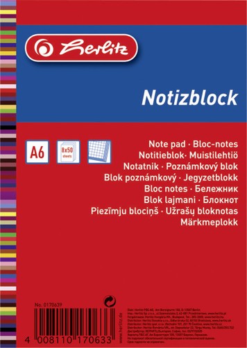 Herlitz haushaltsnotizblock - herlitz, a6