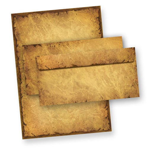 Altes papier briefpapier - altes, briefpapier-set