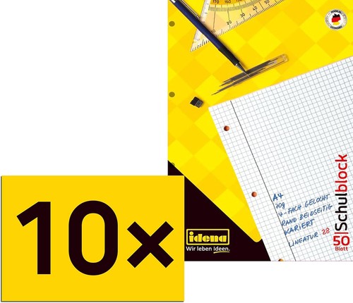 10x schulblöcke - 10x, /