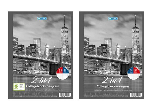 Stylex collegeblock duo - stylex, a4,