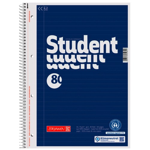 Brunnen collegeblock student - collegeblock,