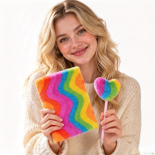 Regenbogen notizbuch mit - a5,