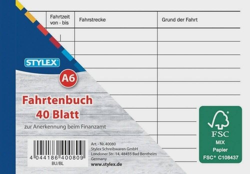 Fahrtenbuch din quer - a6,