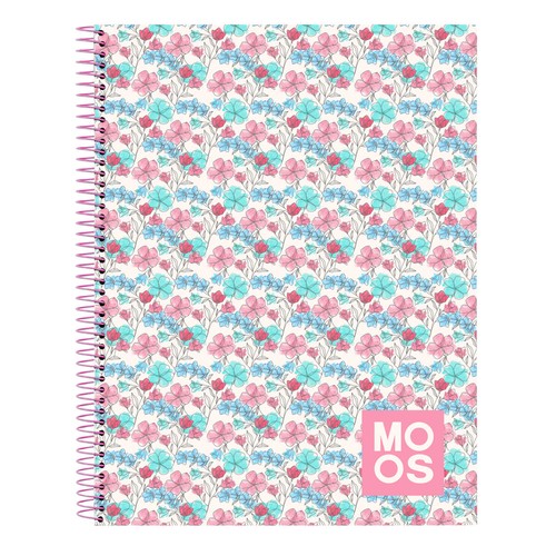 Notizbuch moos flores bunt - notizbuch, a4