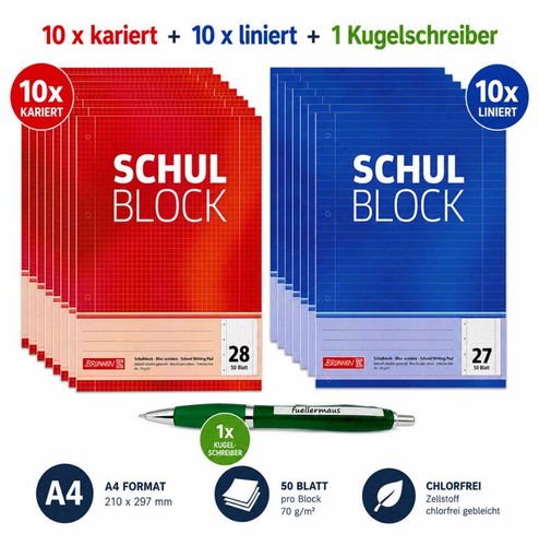 Sparpack brunnen schulblock - sparpack, a4
