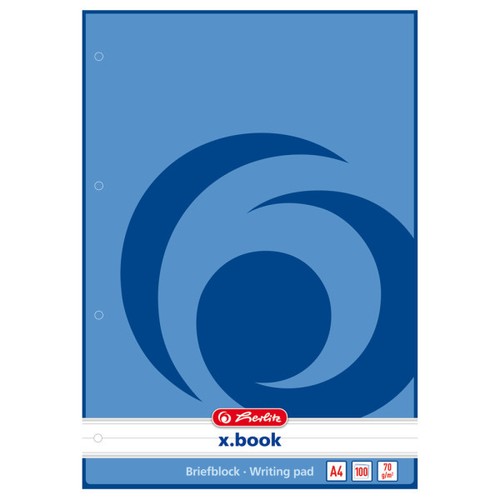 Herlitz briefblock liniert - a4,