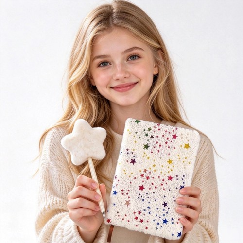 Plush notizbuch kinder - a5, notizbuch,