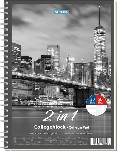 Collegeblock duo kariert - a4,